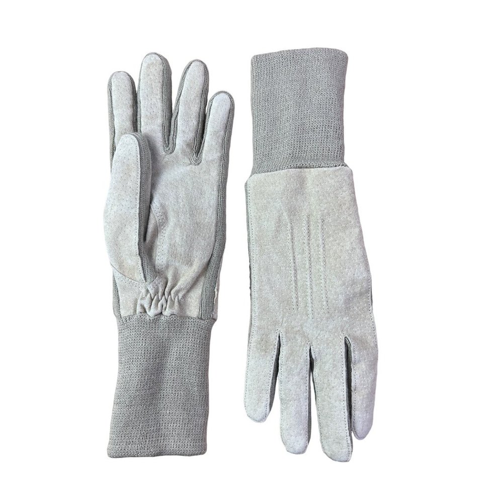 Vintage Aris Suede Gloves Neutral Sand Color - Picture 2 of 7